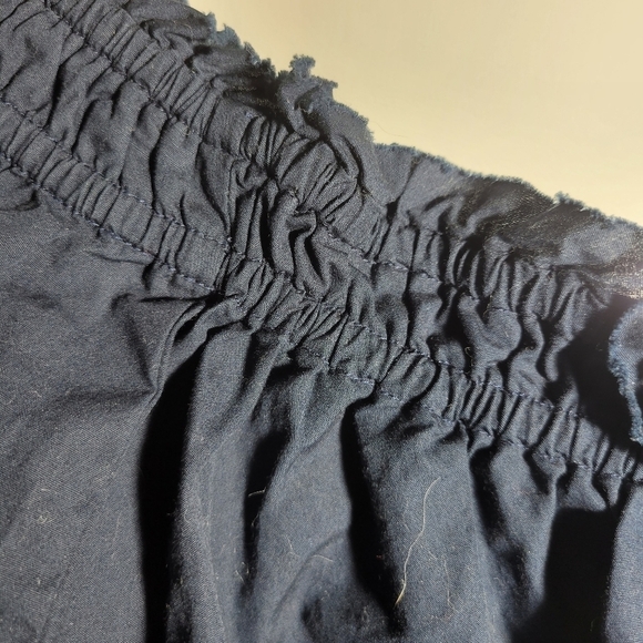 ❤️ 3 for $35 FREE People one Shoulder crop ruffle blouse top shirt blue small - Picture 3 of 7